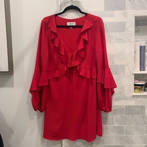 Highline Collective Ruffle Red Dress